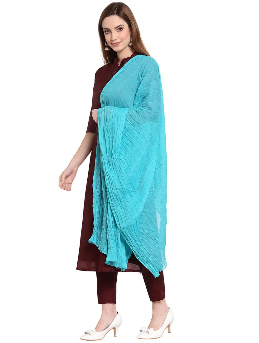 blue cotton stole - 18112252 -  Standard Image - 1