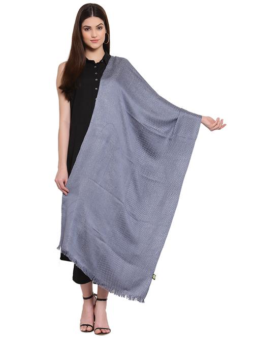 grey viscose stole - 18112262 -  Standard Image - 0