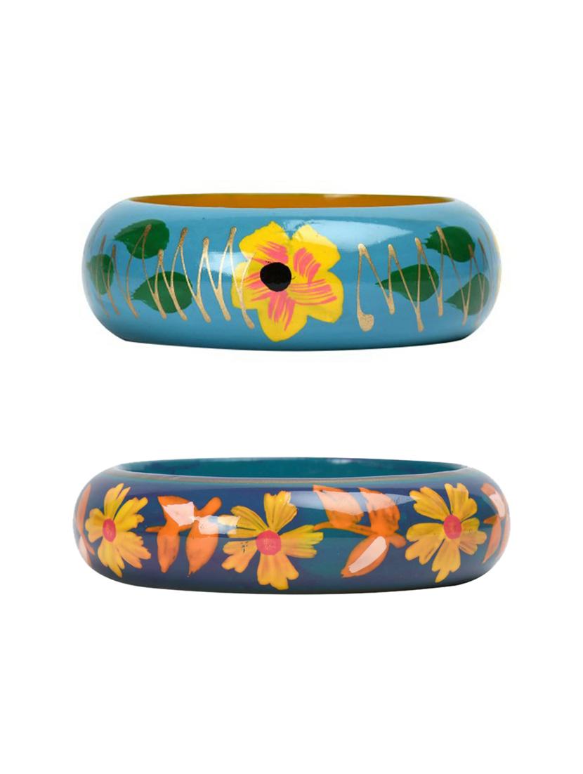 set of 3 multi colored wood bangle - 18112424 - Zoom Image - 0