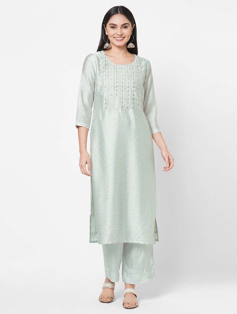 embroidered unstitched suit set - 18113075 - Standard Image - 4