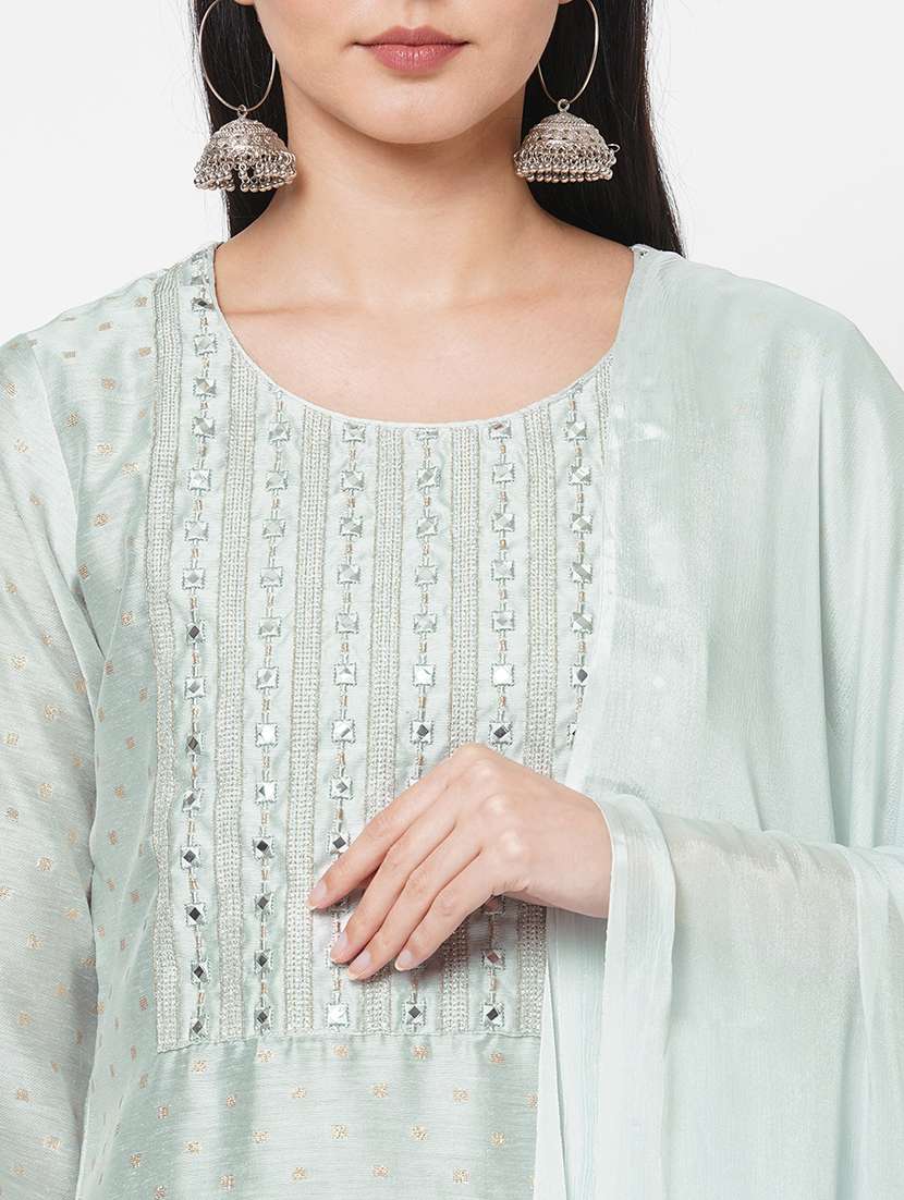 embroidered unstitched suit set - 18113075 - Standard Image - 6