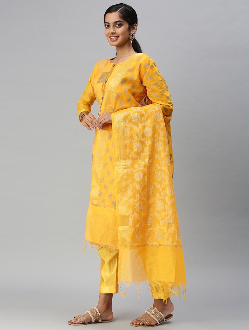 embroidered unstitched suit set - 18113082 - Standard Image - 1