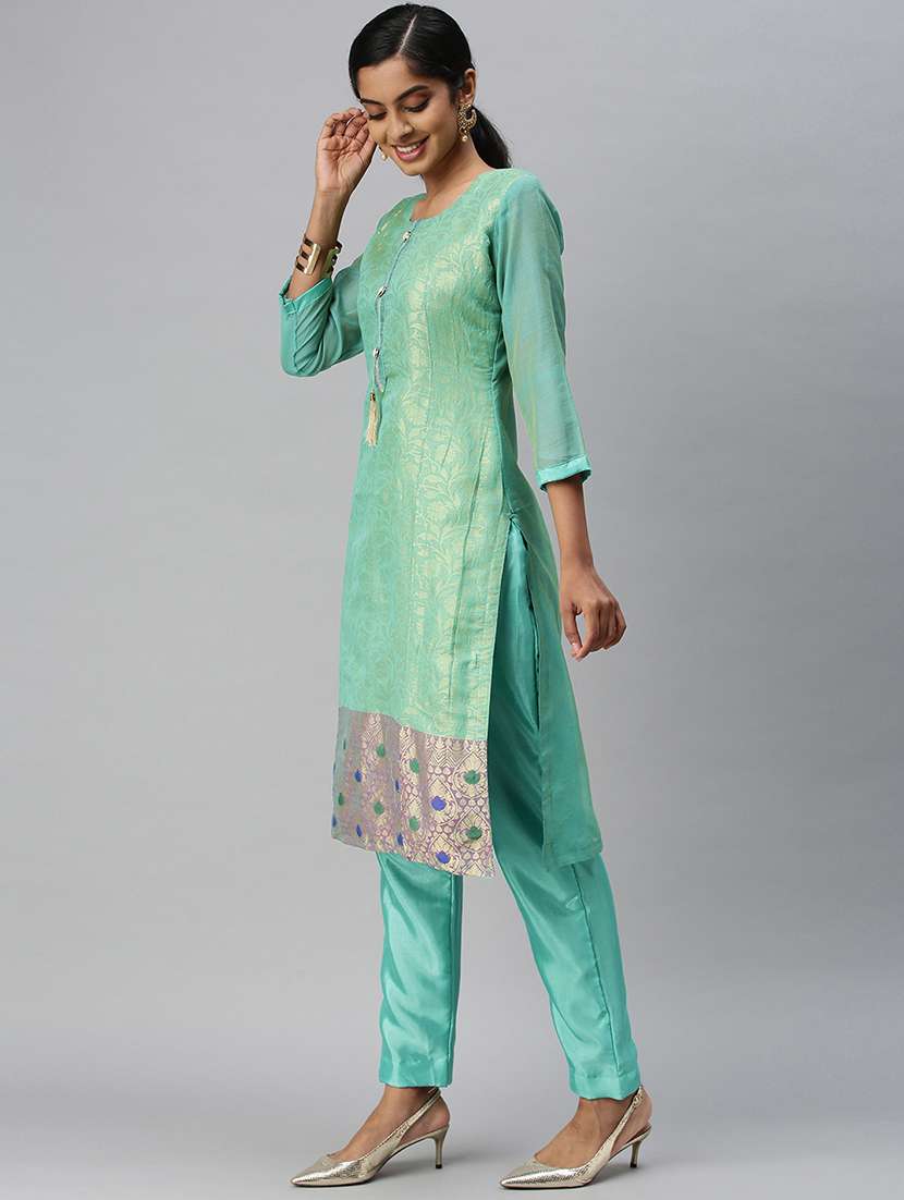 embroidered unstitched suit set - 18113083 - Standard Image - 1