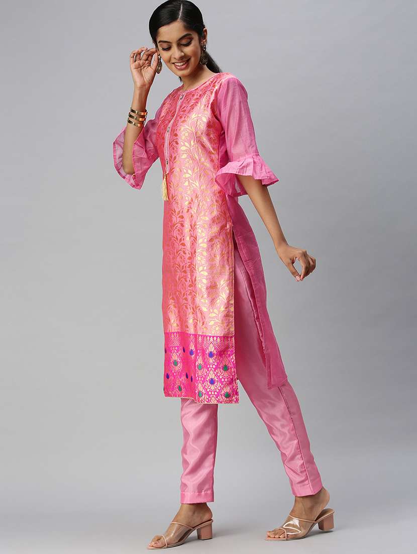 embroidered unstitched suit set - 18113084 - Standard Image - 1
