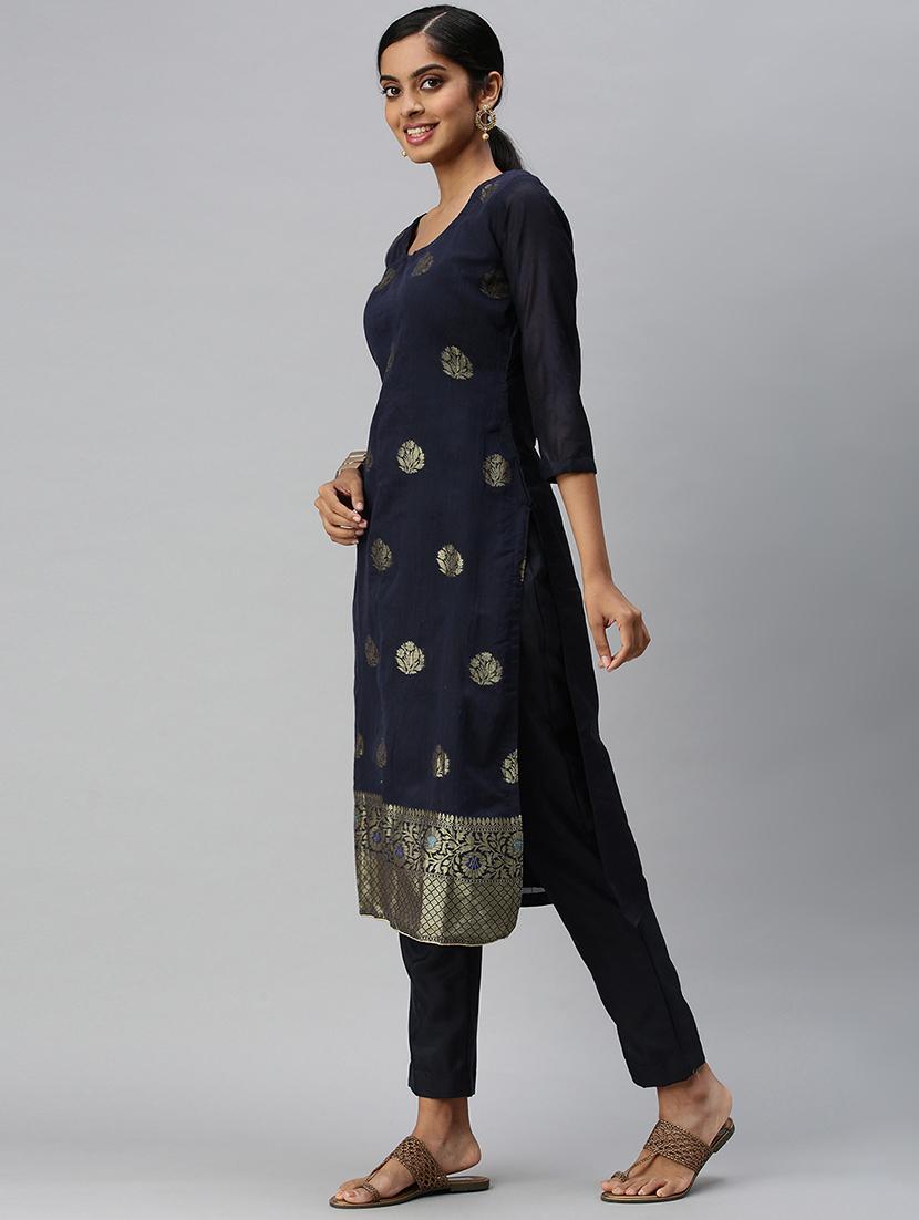 embroidered unstitched suit set - 18113085 - Standard Image - 1