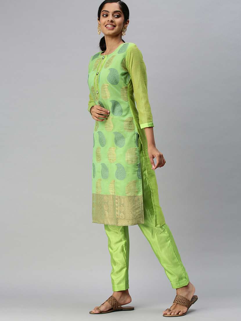 embroidered unstitched suit set - 18113087 -  Standard Image - 1