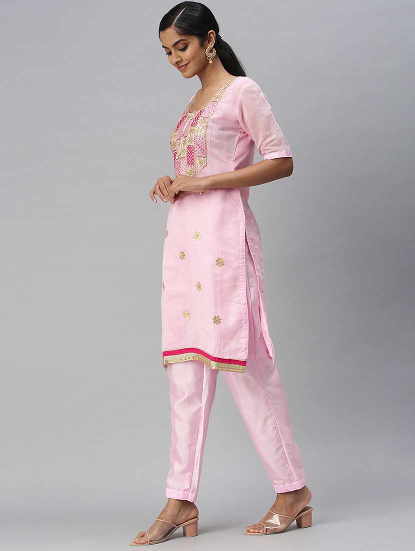 embroidered unstitched suit set - 18113092 - Standard Image - 1