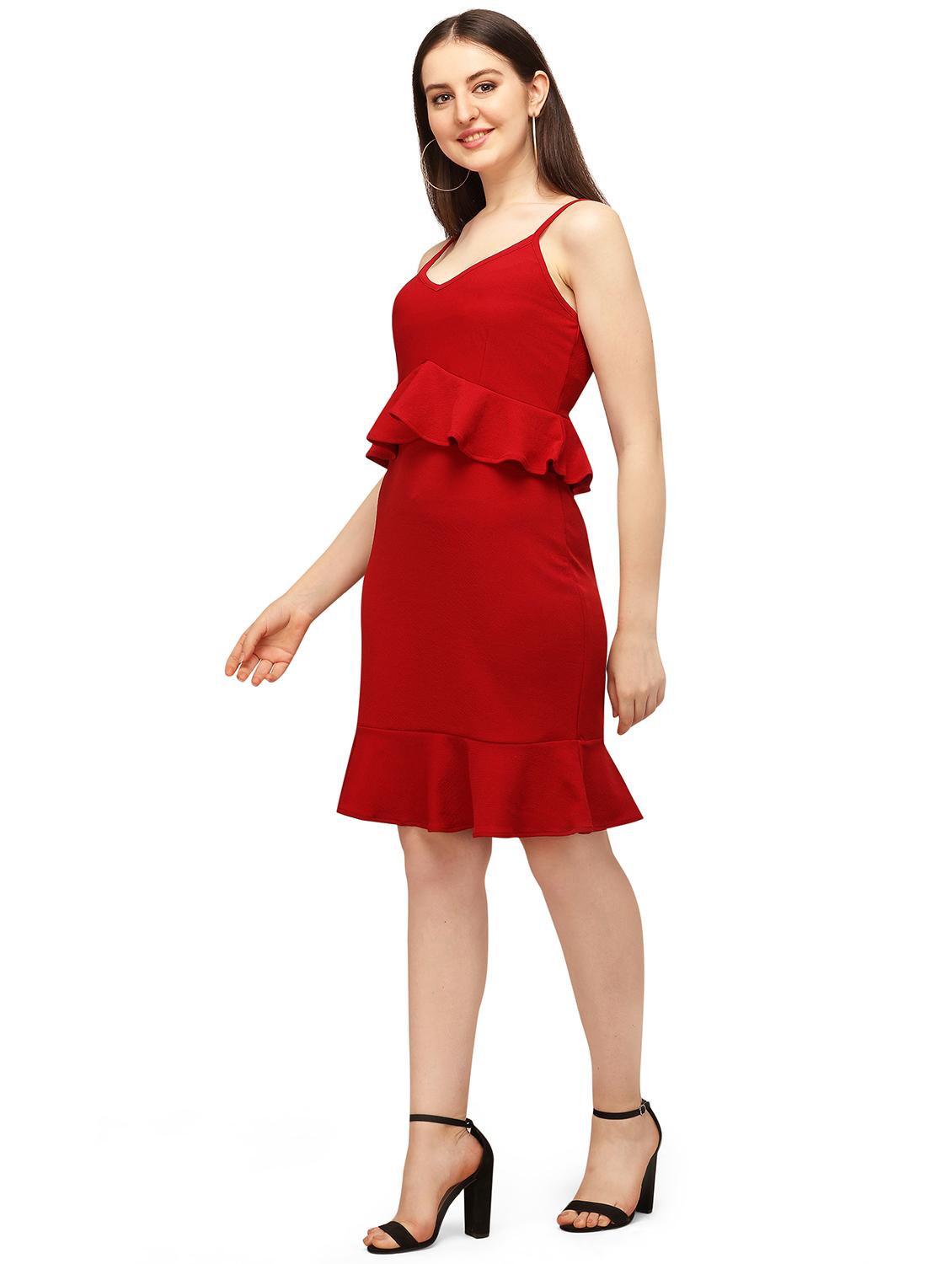 cami neck peplum dress - 18114278 -  Standard Image - 1
