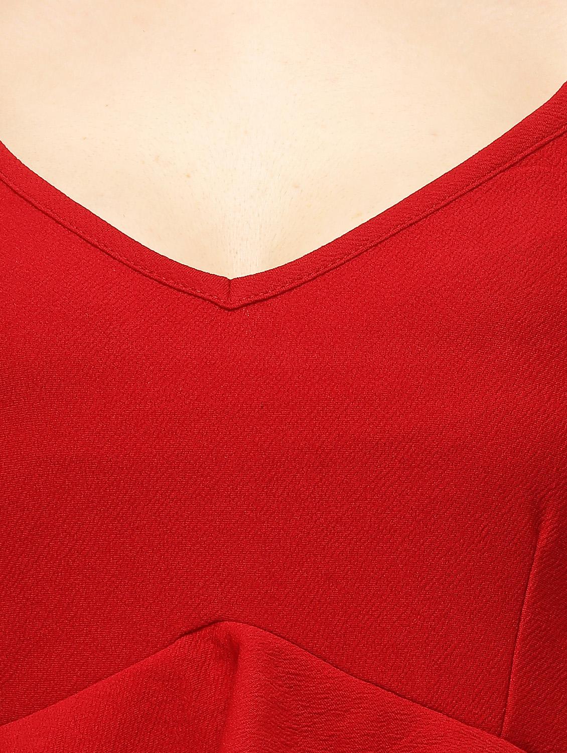 cami neck peplum dress - 18114278 - Standard Image - 4