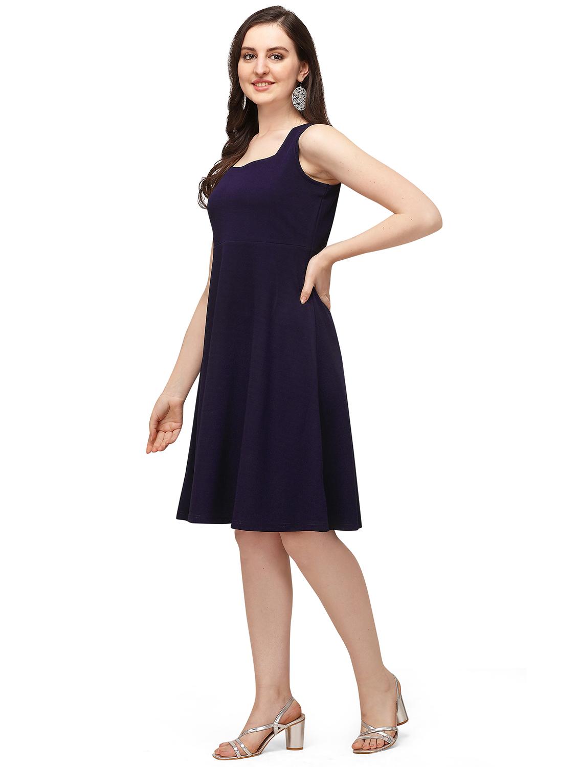 square neck a-line dress - 18114291 - Standard Image - 1