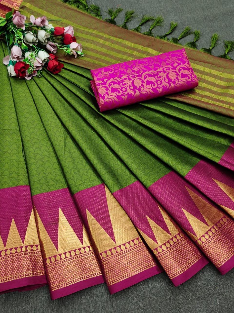 jacquard work silk saree  - 18117418 -  Standard Image - 1
