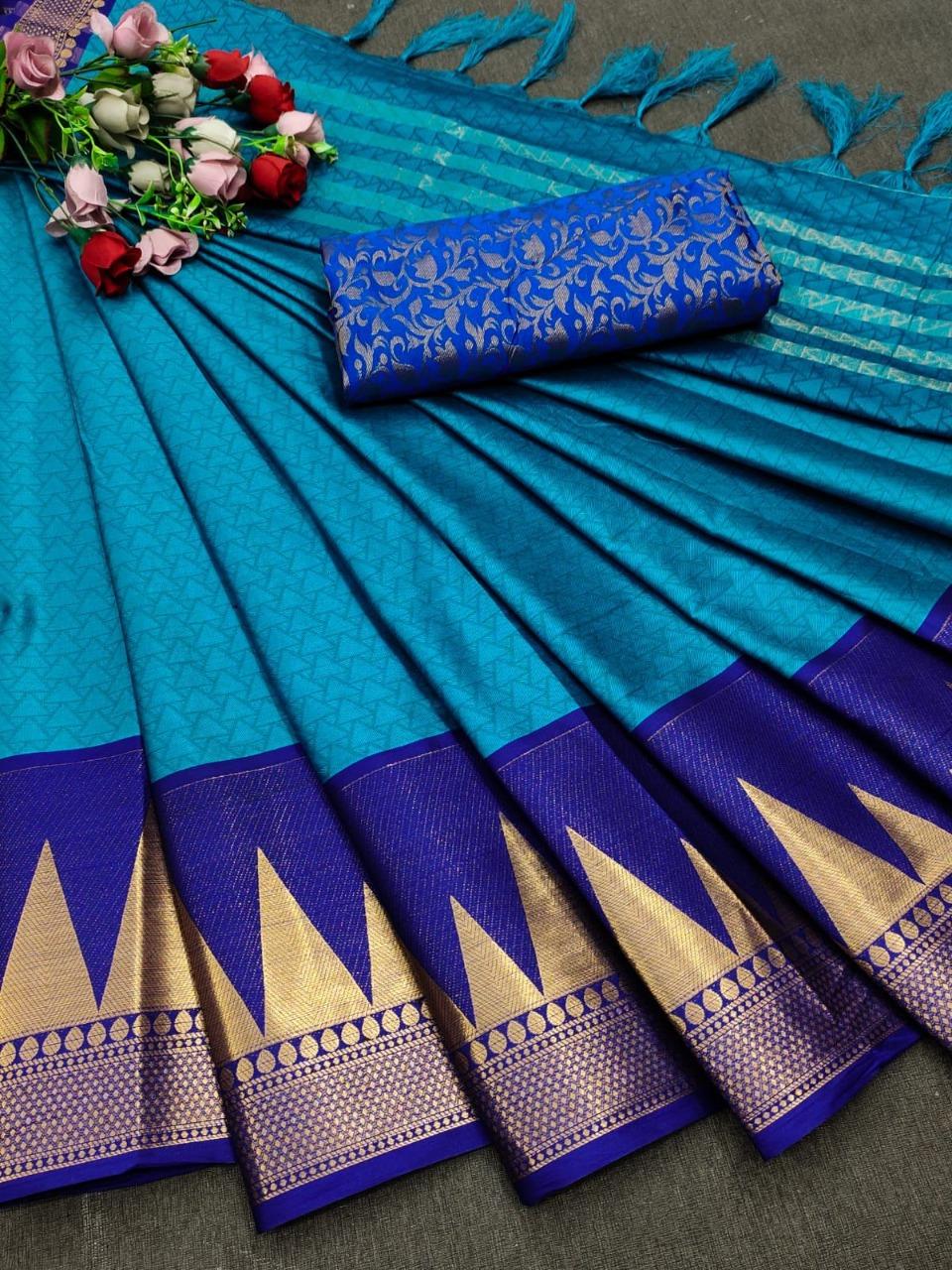 jacquard work silk saree  - 18117419 -  Standard Image - 1