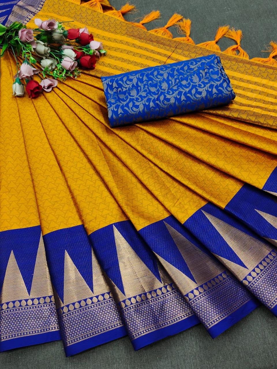 jacquard work silk saree  - 18117420 -  Standard Image - 1