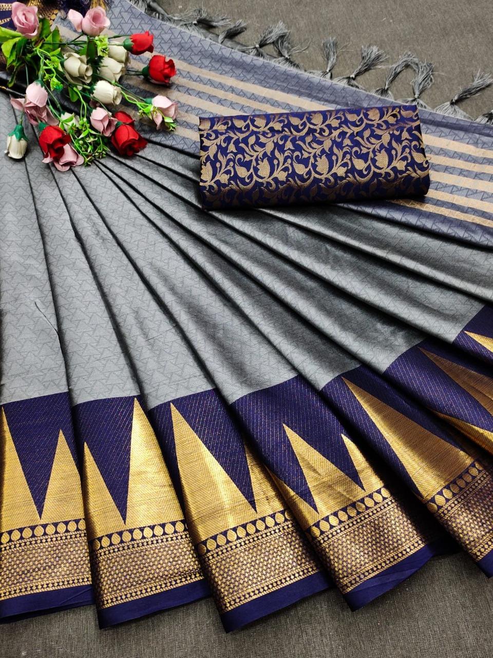 jacquard work silk saree  - 18117422 -  Standard Image - 1