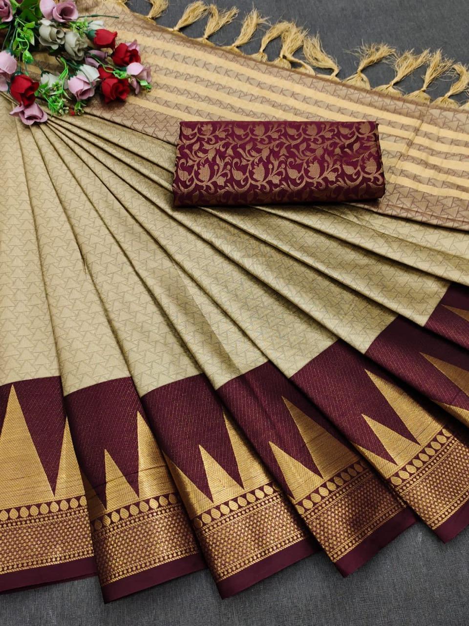 jacquard work silk saree  - 18117424 -  Standard Image - 1