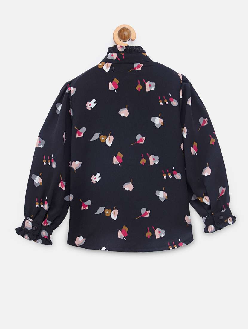 long sleeved printed top - 18117437 - Standard Image - 1