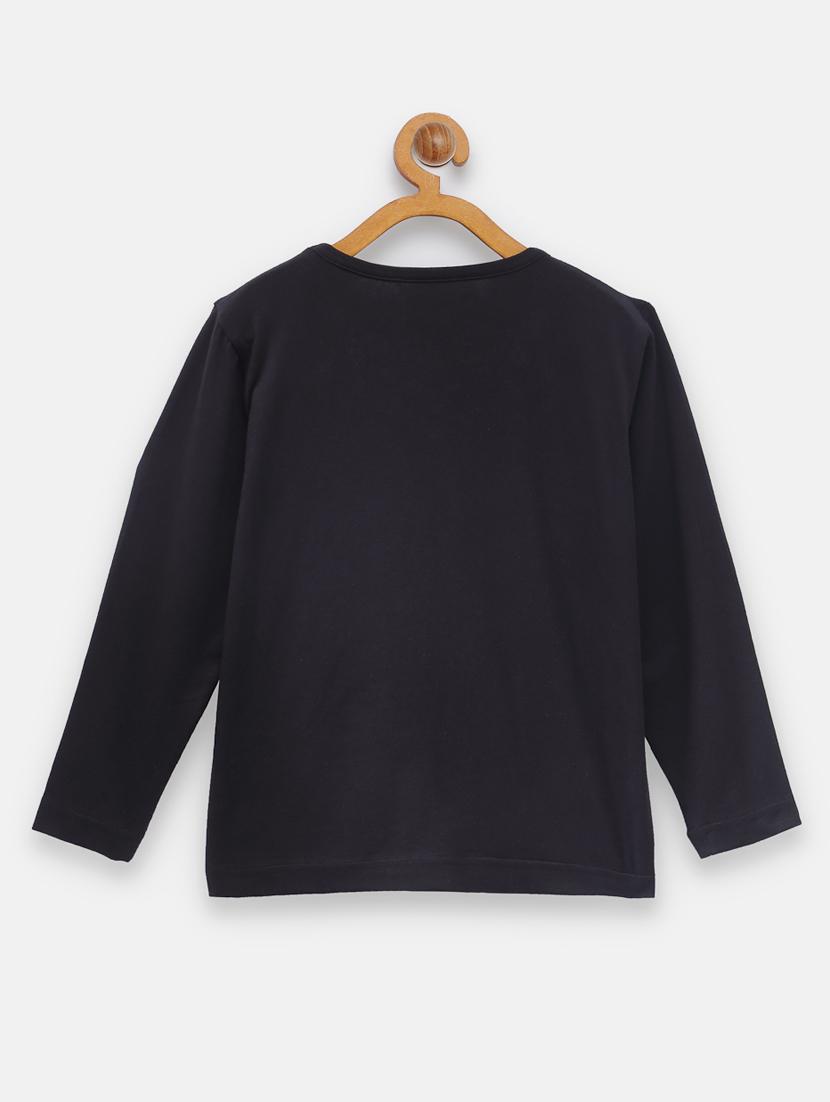 black cotton regular tee - 18117500 - Standard Image - 1