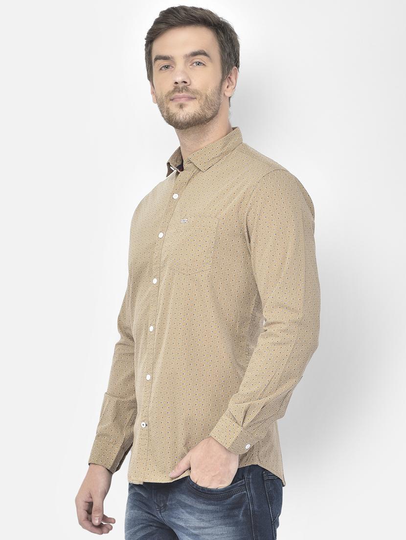 beige printed casual shirt - 18117630 -  Standard Image - 1