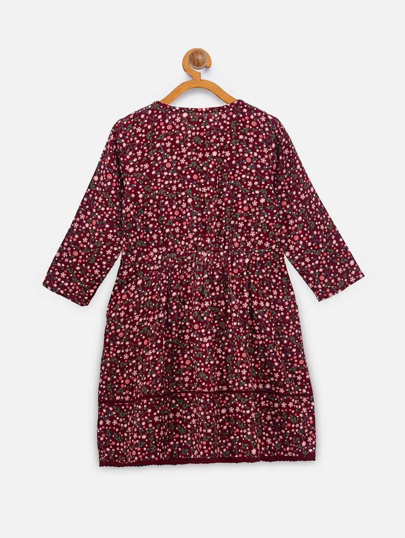 purple printed frock - 18118696 -  Standard Image - 1