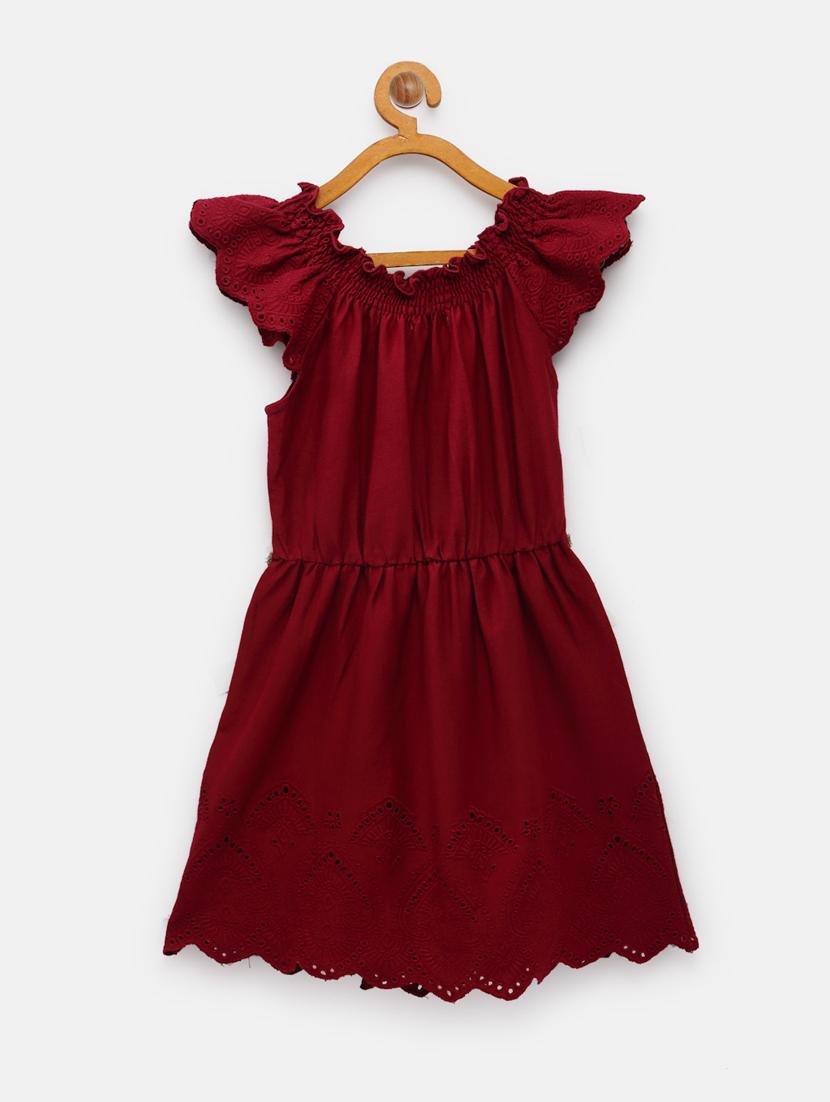 purple solid frock - 18118707 - Standard Image - 1