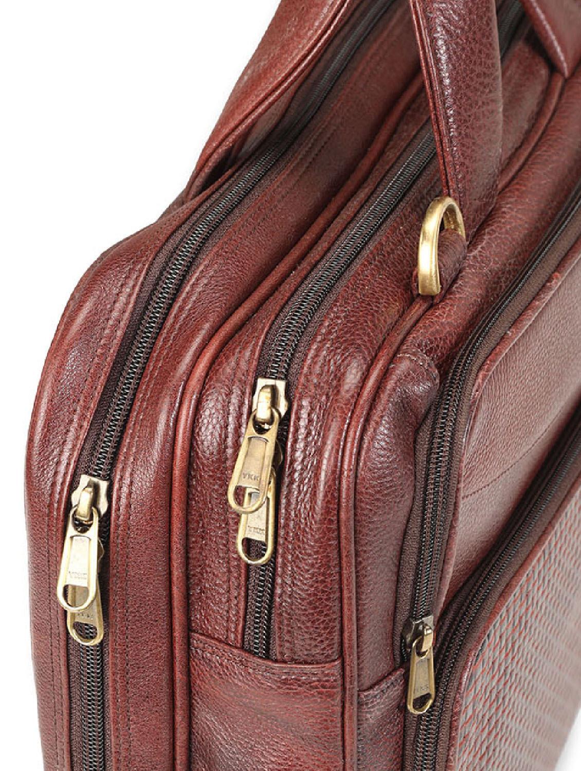 maroon leather laptopbag - 18119668 - Standard Image - 4