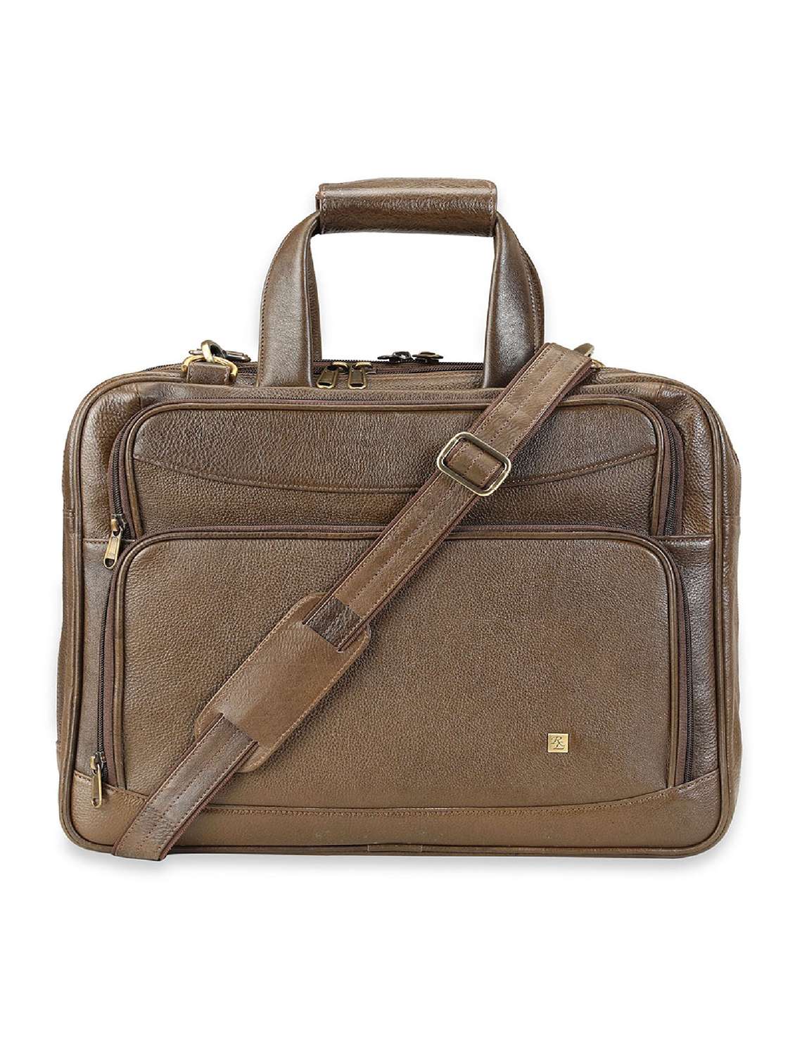 green leather laptopbag