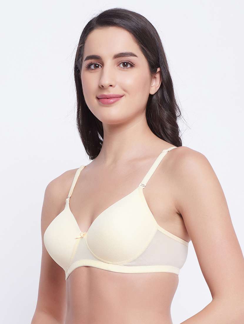 beige solid t-shirt bra - 18119779 -  Standard Image - 1