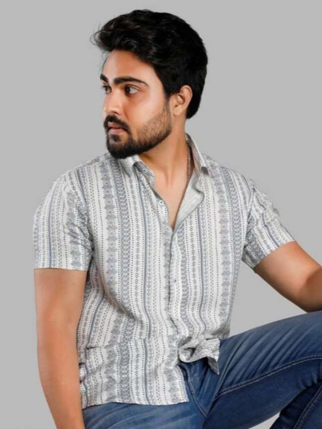 grey cotton shirt - 18120757 - Standard Image - 1