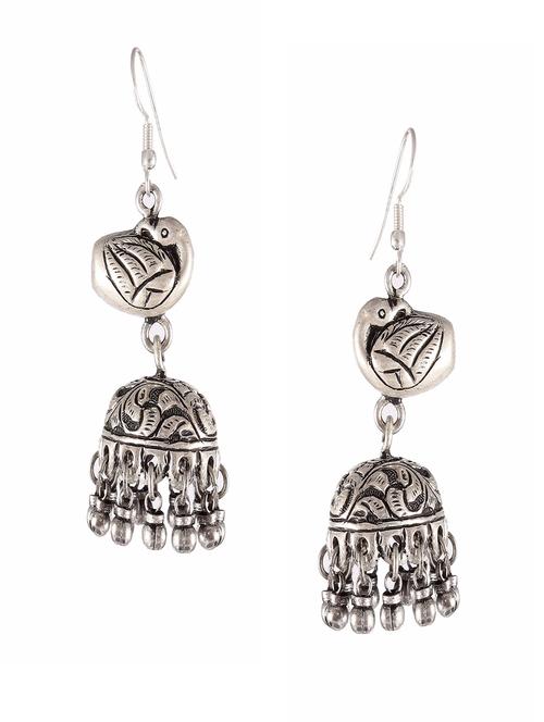 silver drop earring - 18137970 - Standard Image - 0