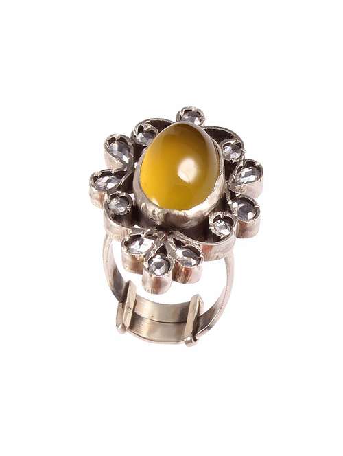 yellow silver finger ring - 18138024 - Standard Image - 0
