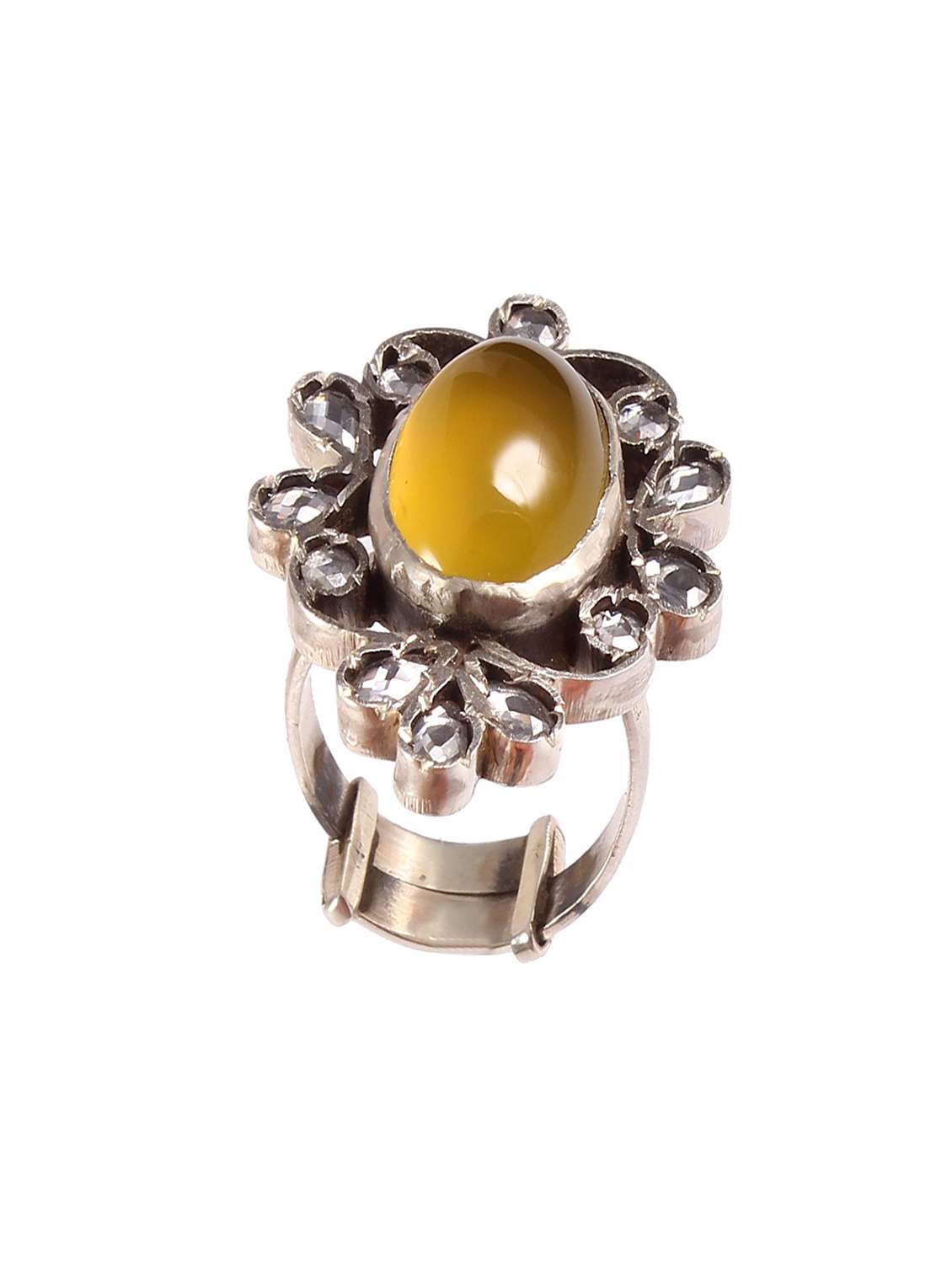yellow silver finger ring - 18138024 - Zoom Image - 0