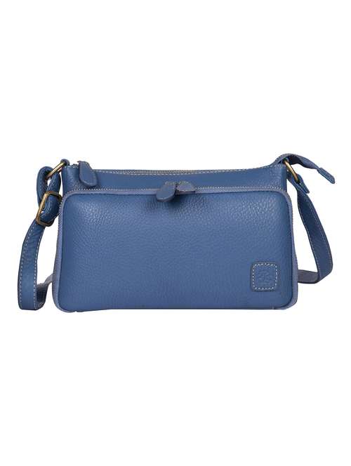 blue leather sling bag - 18138247 - Standard Image - 0