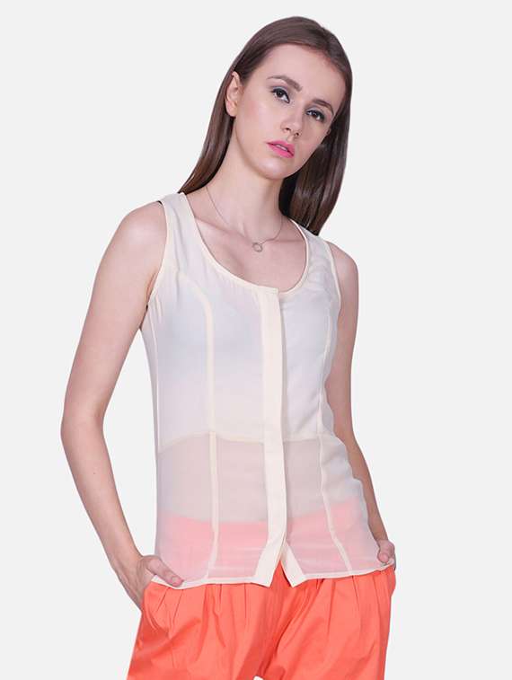 women's straight round neck top