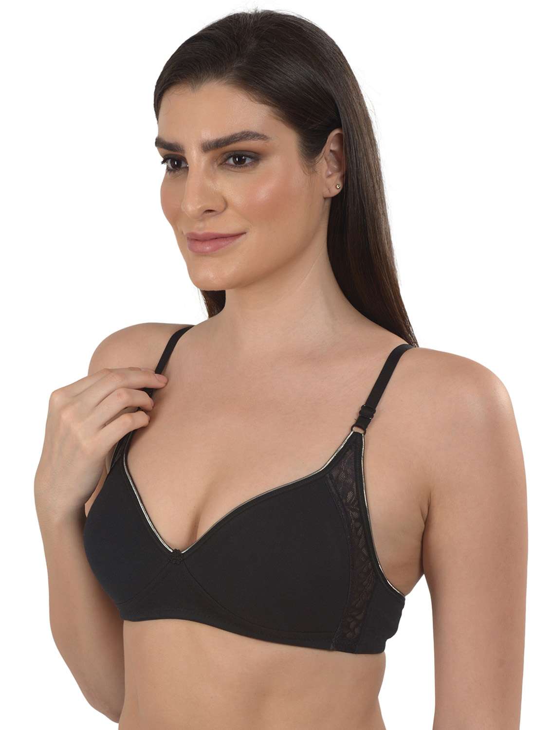 black solid t-shirt bra - 18138447 - Standard Image - 1