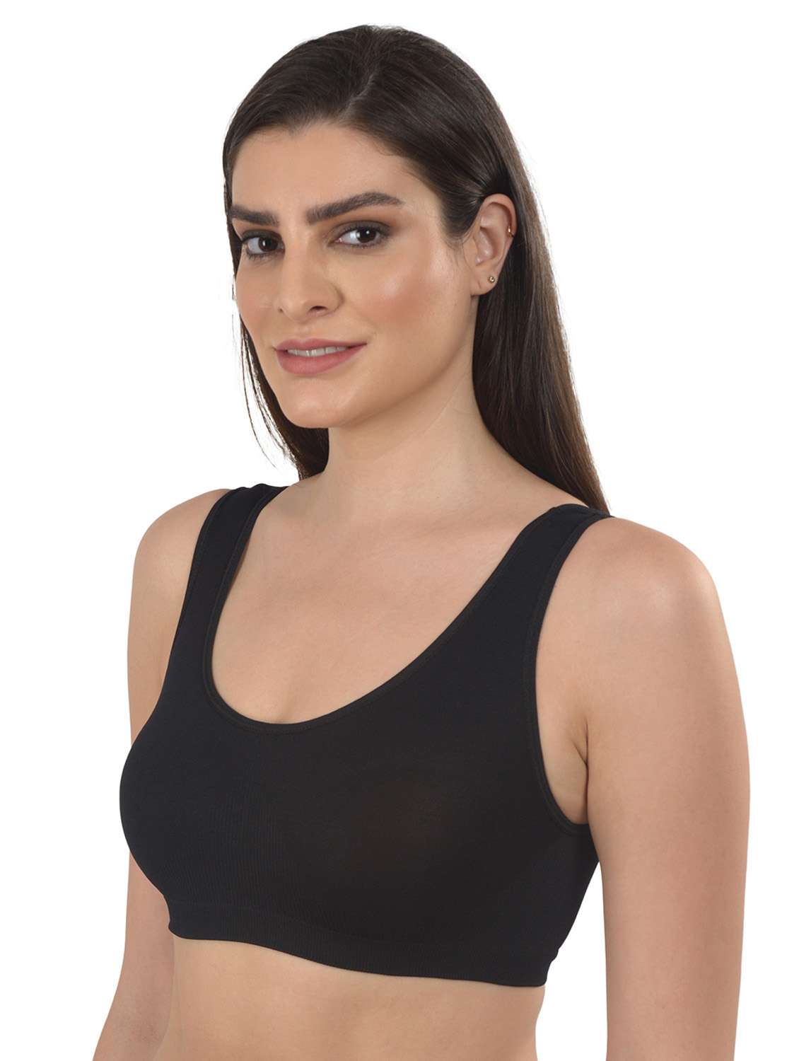 black solid t-shirt bra - 18138462 - Standard Image - 1
