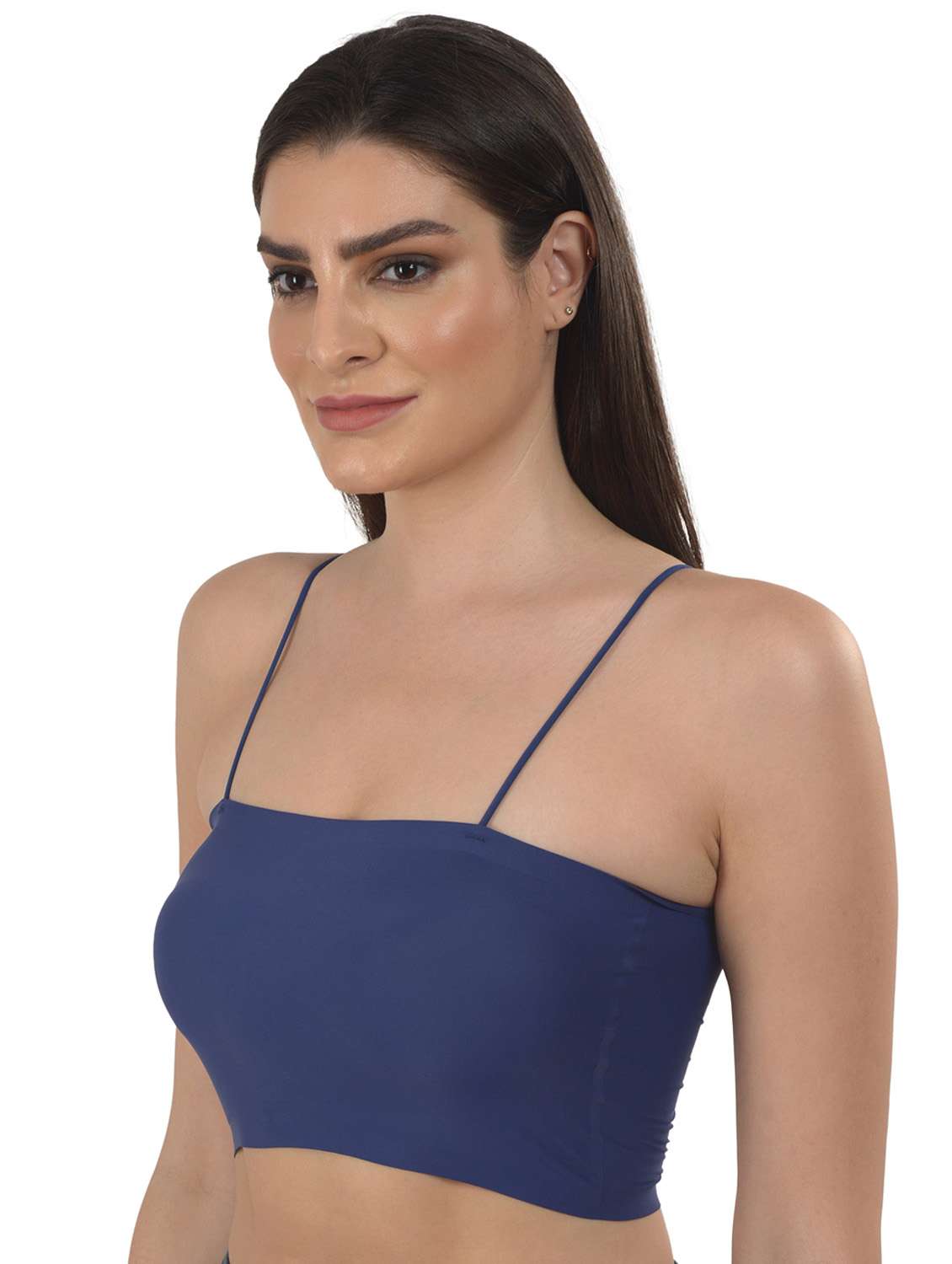 blue solid bralette bra - 18138472 -  Standard Image - 1