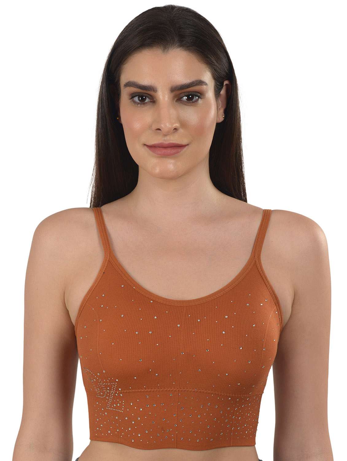 brown solid bralette bra