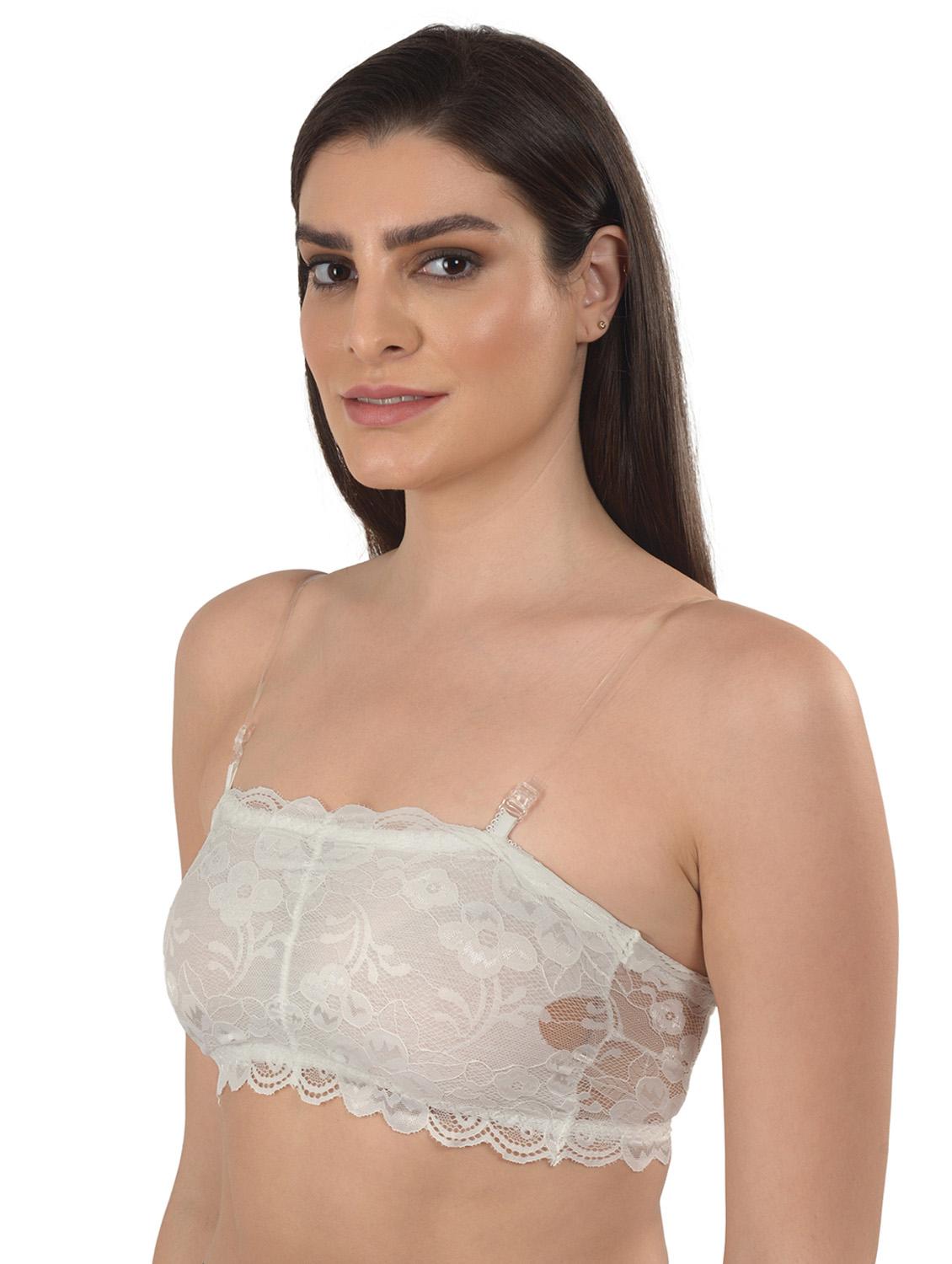 white solid regular bra - 18138490 - Standard Image - 1