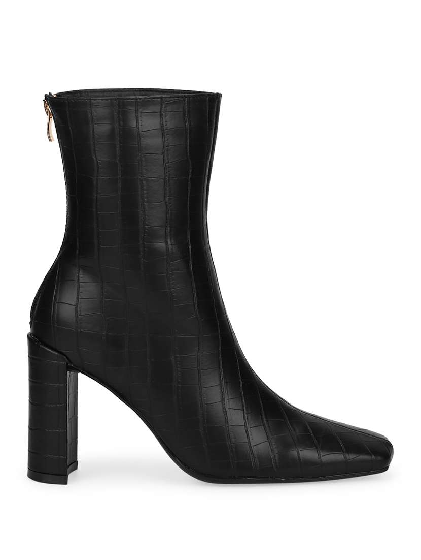 black pu ankle boots - 18141004 - Standard Image - 1