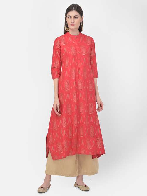 women's asymmetric kurta - 18141355 - Standard Image - 0