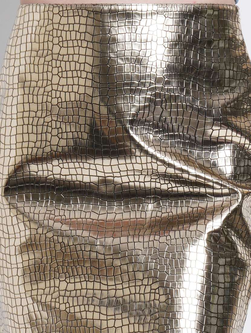 gold printed pencil skirts  - 18141584 -  Standard Image - 4