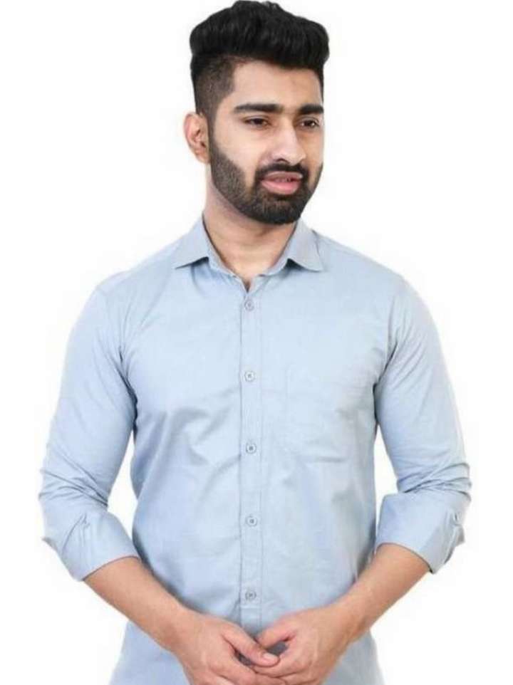 light blue cotton shirt - 18141929 - Standard Image - 1