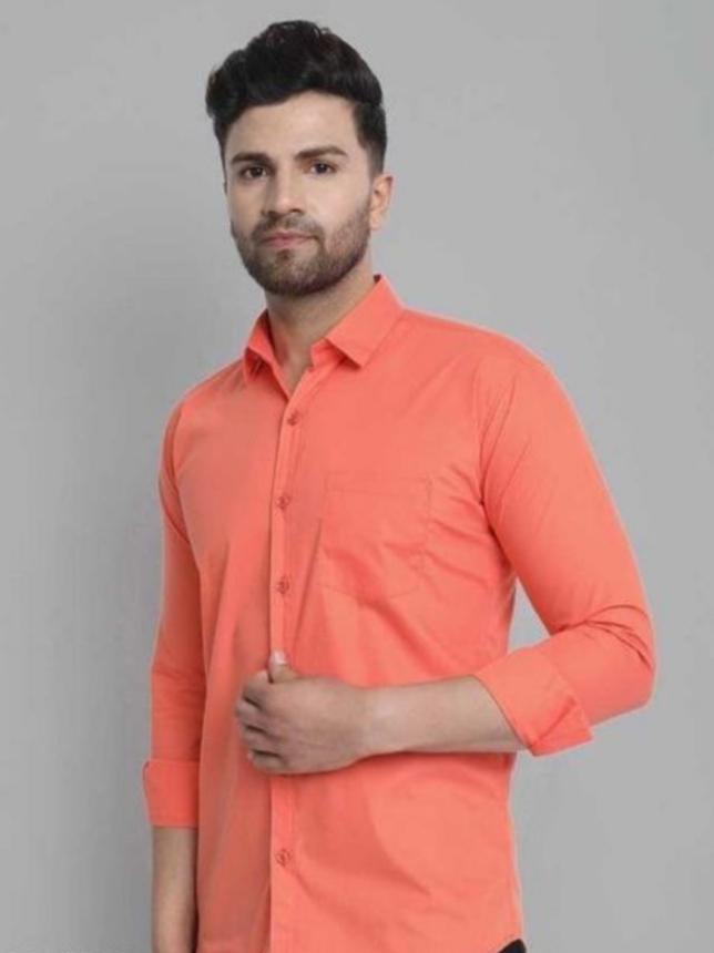orange cotton shirt - 18141930 - Standard Image - 1