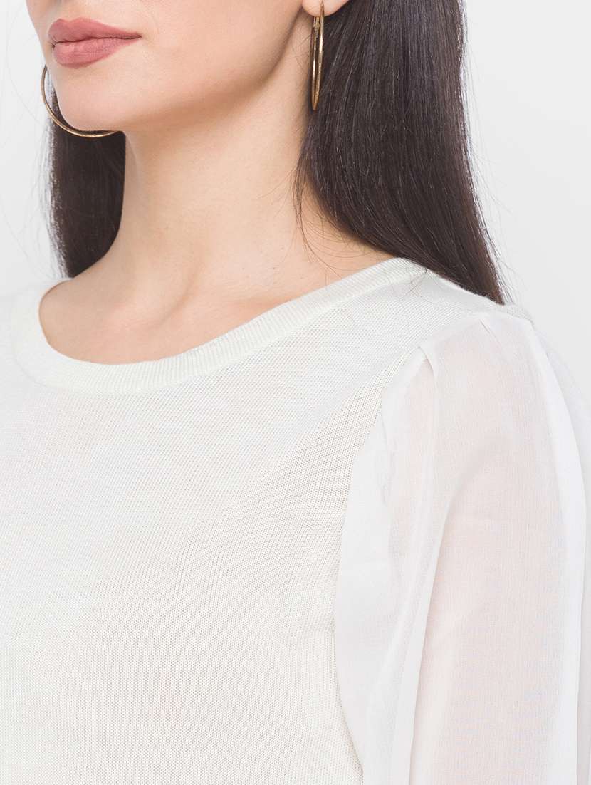 women's plain round neck t-shirt - 18141988 -  Standard Image - 4