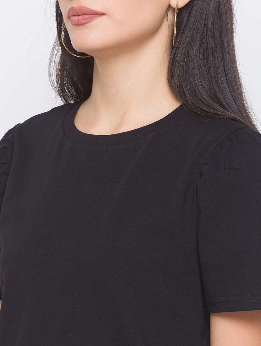 women's plain round neck t-shirt - 18141989 -  Standard Image - 4