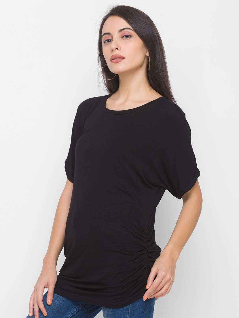 women's plain round neck t-shirt - 18141990 -  Standard Image - 1