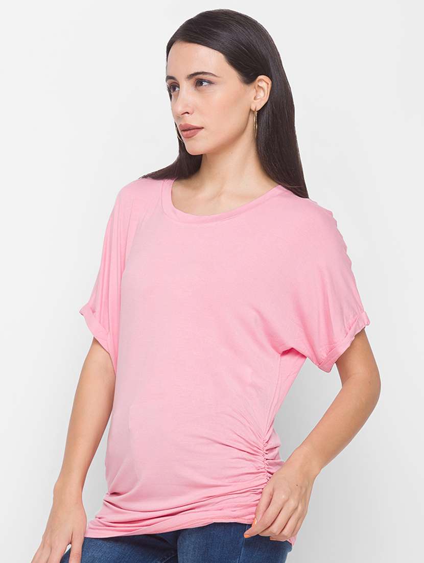 women's plain round neck t-shirt - 18141992 -  Standard Image - 1