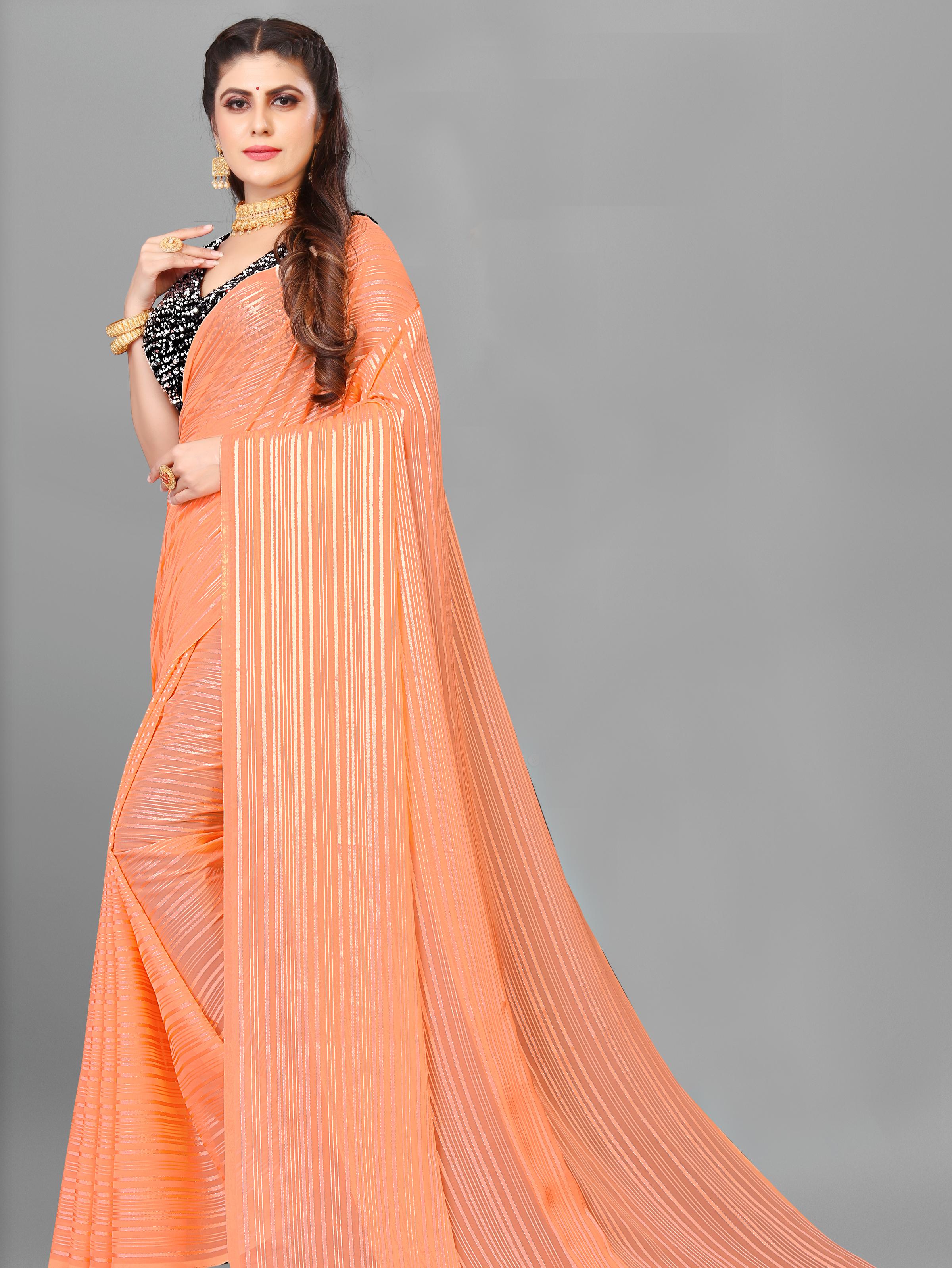 orange artsilk saree - 18141997 - Standard Image - 4