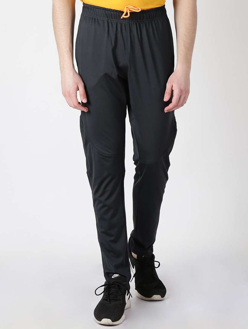 grey polyester  full length track pant