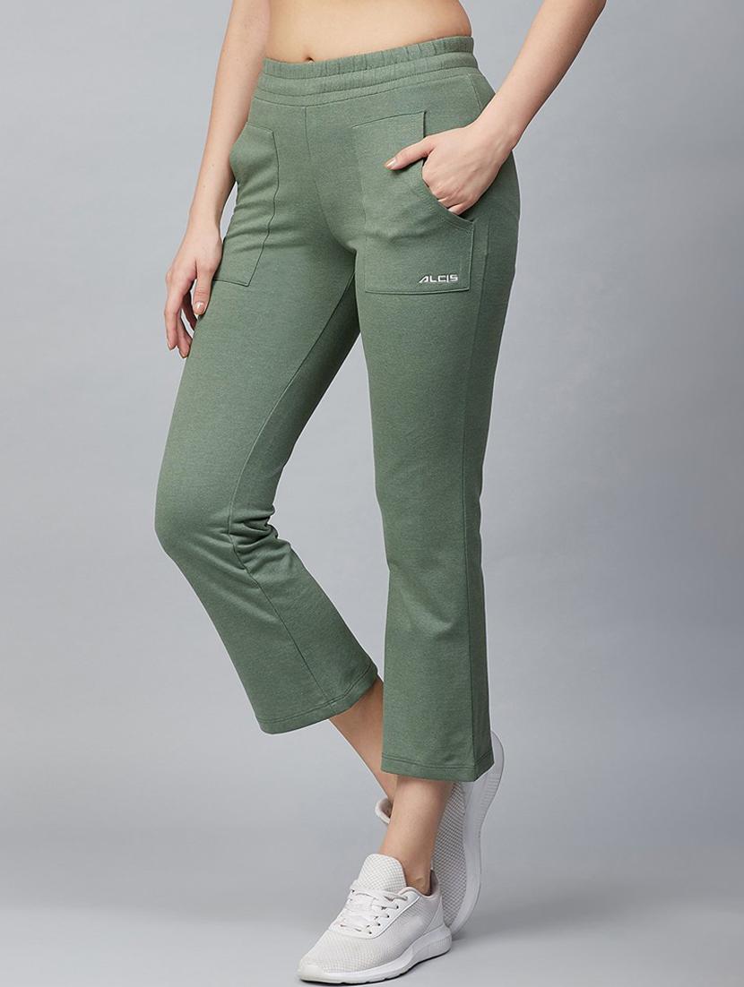 green cotton track pants - 18144947 -  Standard Image - 1